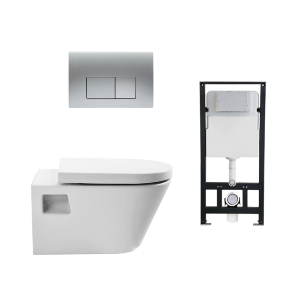 HCG Baden Package OEP5504 AW wall hung toilet flush cistern