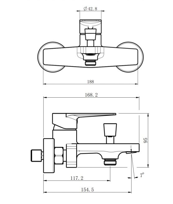 BF23421PX BK Technical Drawing