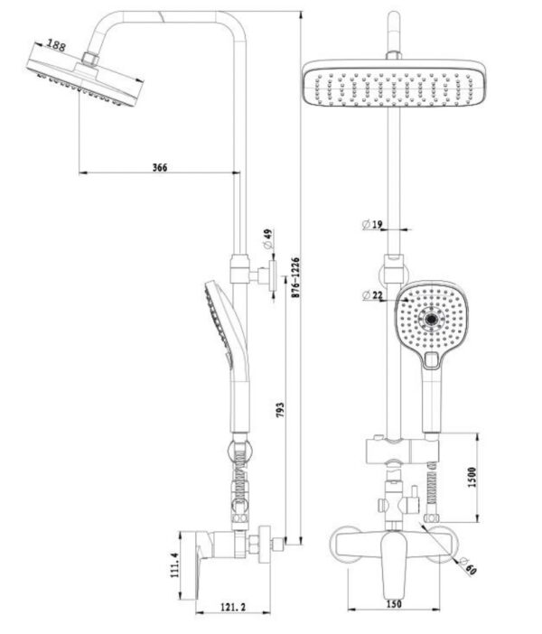 Bf21421PX Technical Drawing